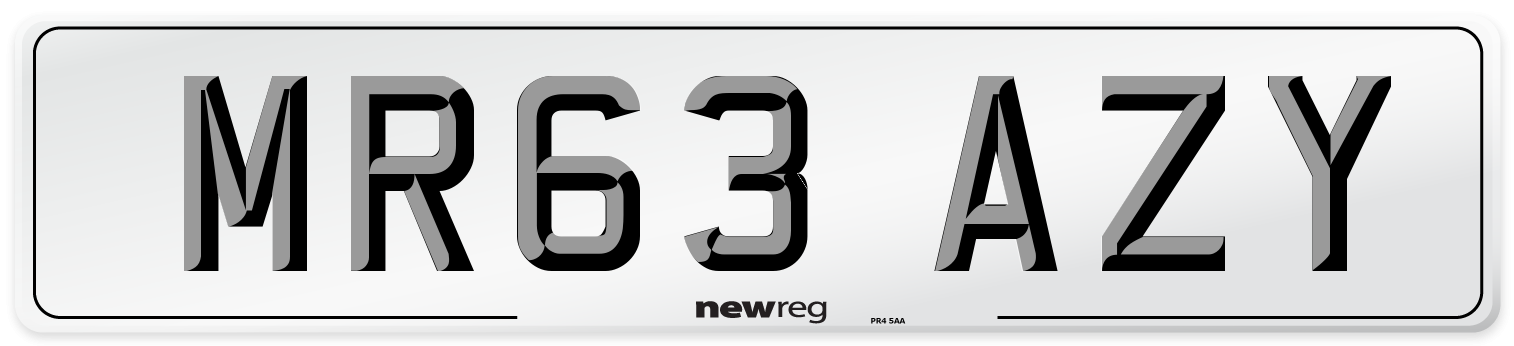 MR63 AZY Number Plate from New Reg